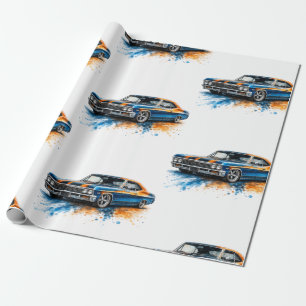 American Muscle Car Wrapping Paper