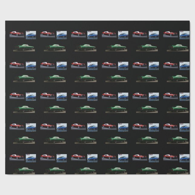 american muscle car wrapping paper (Seam)
