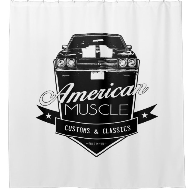 American Muscle Chevelle Shower Curtain (Front)