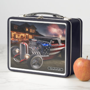 American Muscle: Fireworks & Freedom Metal Lunch Box