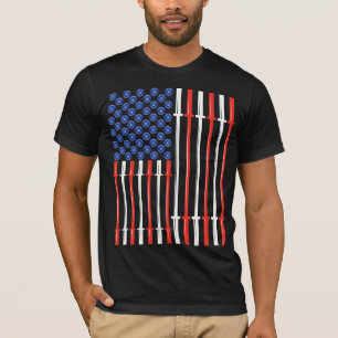 American Muscle - Flag Crossfit Gym Fitness Shirt