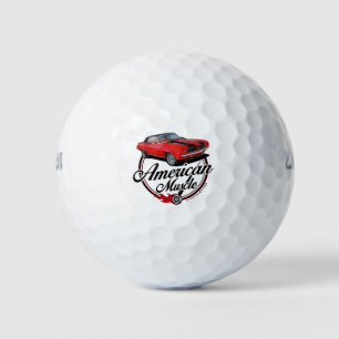 American Muscle Red Camaro Golf Balls