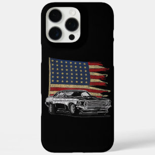 American Muscle Sports Car Muscle Car Flag iPhone 16 Pro Max Case