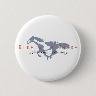 American Mustang 6 Cm Round Badge