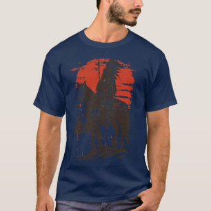 American Native Warrior Riding A Horse T-Shirt