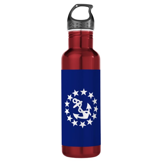 American Nautical Yacht Flag Anchor Stars 710 Ml Water Bottle (Front)