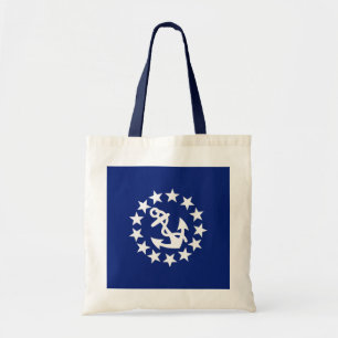 American Nautical Yacht Flag Anchor Stars Blue Tote Bag