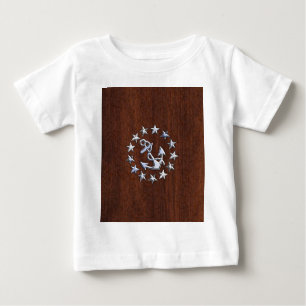 American Nautical Yacht Flag Wet Look Baby T-Shirt