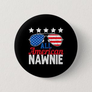 American Nawnie Usa Flag Sungles 4th Of July 6 Cm Round Badge
