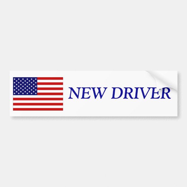 American new driver bumper sticker (Front)