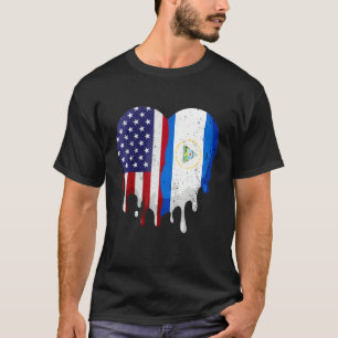 American Nicaraguan Hispanic Heritage Month Flag H T-Shirt