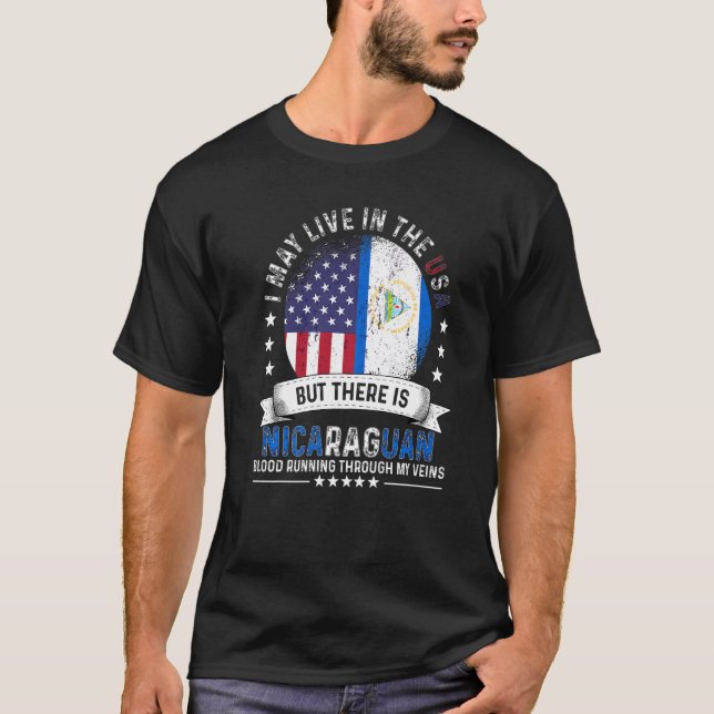 American Nicaraguan Home in US Patriot Nicaragua F T-Shirt (Front)