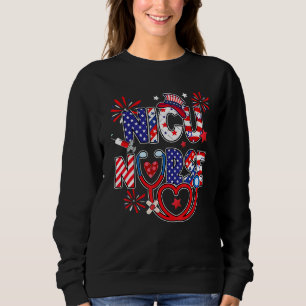 American NICU Nurse 4th Of July Nurse Life 1 Sweatshirt
