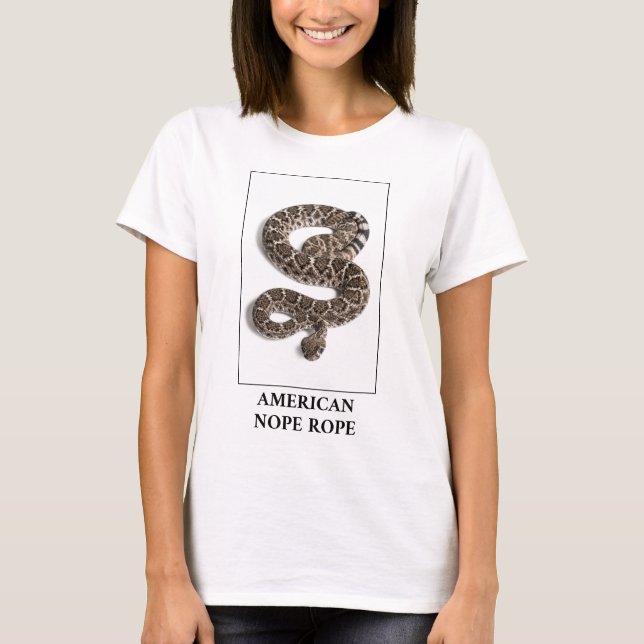American Nope Rope - Rattlesnake Snake Danger T-Shirt (Front)