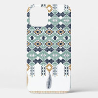 American north indian geometry seamless border. Na