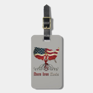 American Northern Irish Roots Luggage Tag Template