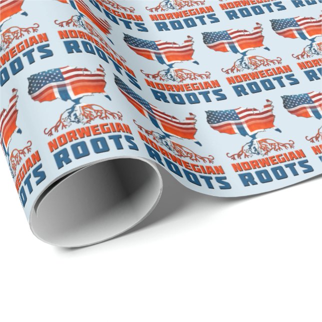 American Norwegian Roots Gift Wrap (Roll Corner)