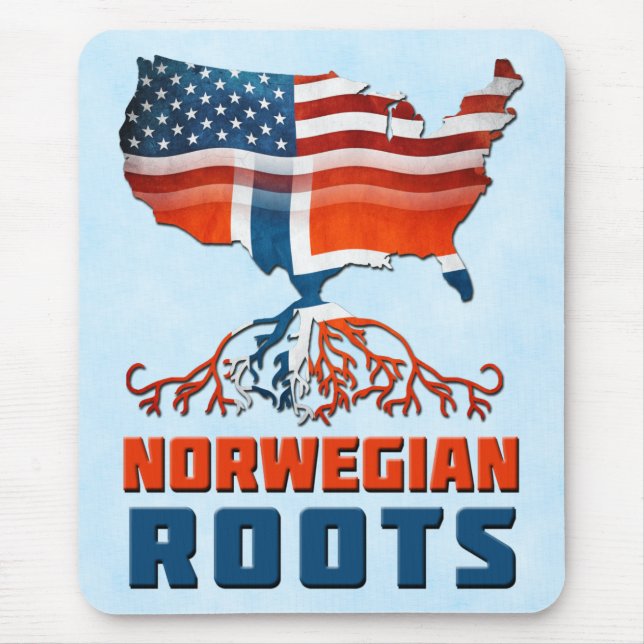 American Norwegian Roots Mousemat (Front)
