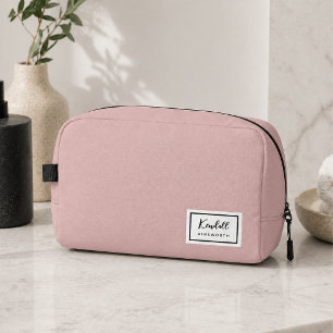 American Nostalgia Classic Simple Minimal Pink Dopp Kit