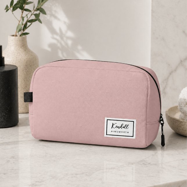 American Nostalgia Classic Simple Minimal Pink Dopp Kit (Creator Uploaded)