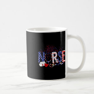 American Nurse 4th Of July Nurse Stethoscope Nursi Coffee Mug