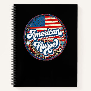 American Nurse Independence Day Patriotic 4th Of J Notebook