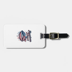 American Nurse Patriotic Lips Vector Shirt Design_ Luggage Tag