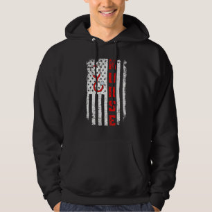American Nurse Stethoscope Doctor Us Flag Retro 4t Hoodie