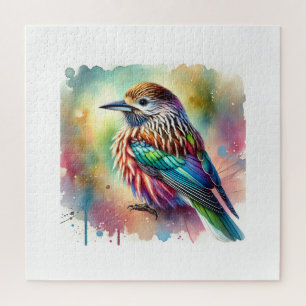 American Nutcracker Bird 240824AREF122 - Watercolo Jigsaw Puzzle