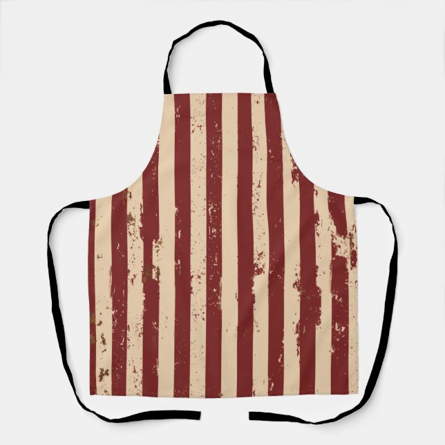 American Old Glory 4th of July Stripes  Apron (Front)