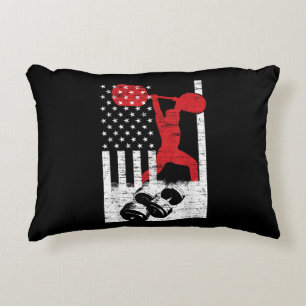 American Olympic Weightlifting Decorative Cushion