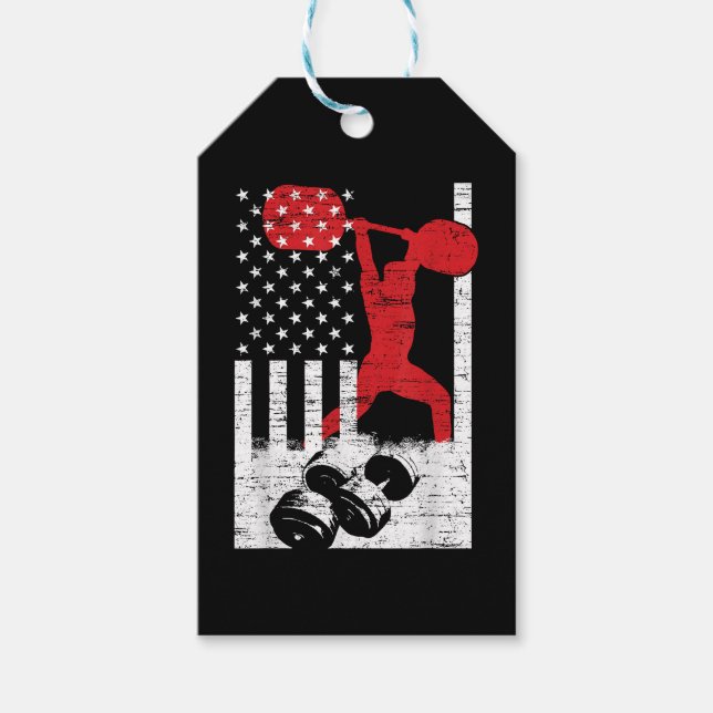 American Olympic Weightlifting Gift Tags (Front)