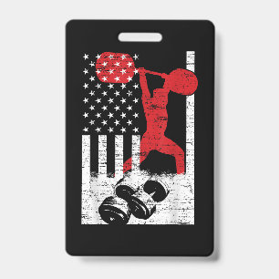 American Olympic Weightlifting ID Badge