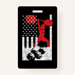 American Olympic Weightlifting ID Badge