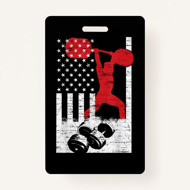 American Olympic Weightlifting ID Badge (Front)