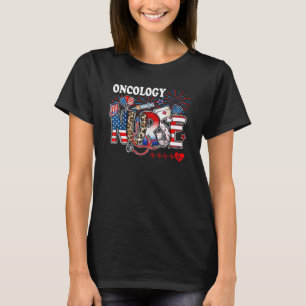 American Oncology Nurse 4th of July Nurse Stethosc T-Shirt