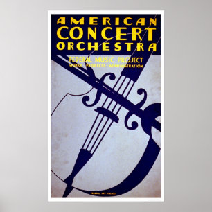 American Orchestra 1936 WPA Poster