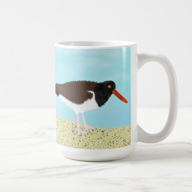 American oystercatchers on the Beach Coffee Mug (Right)