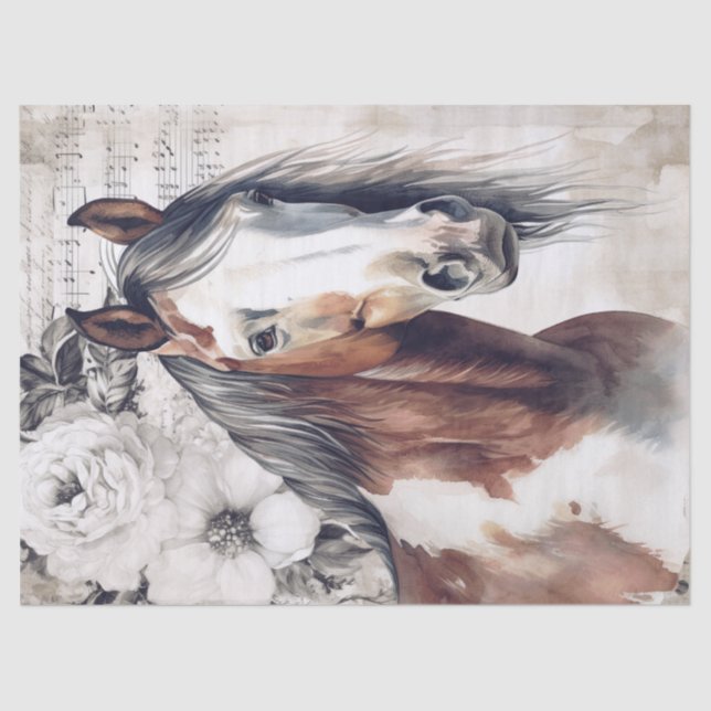 American Paint Horse Decoupage Tissue Paper (Front)
