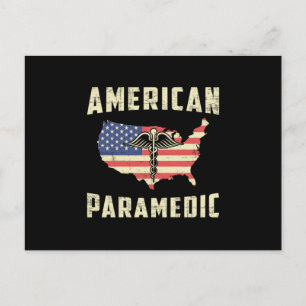 American Paramedic Ambulance EMS EMT Nurse Funny Postcard