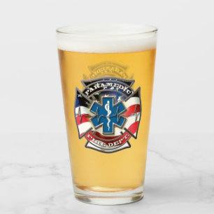 American Paramedic Fire Dept. Glass