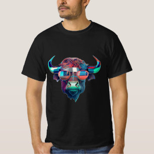 American Patriot Bull Cow Buffalo T-Shirt