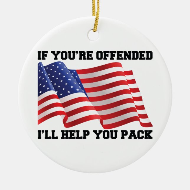 American patriot  ceramic ornament (Front)