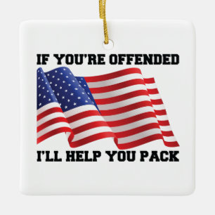 American patriot  ceramic ornament