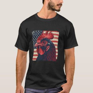 American Patriot Chicken Tee 4th of July Women Men