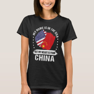 American Patriot China Flag American Chinese Roots T-Shirt