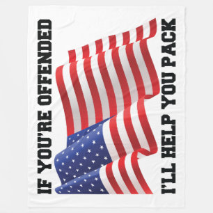 American patriot fleece blanket