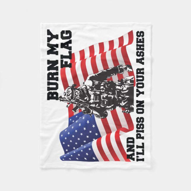 American Patriot  Fleece Blanket (Front)