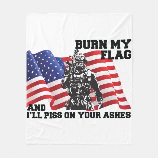 American Patriot  Fleece Blanket (Front)