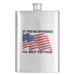 American patriot hip flask